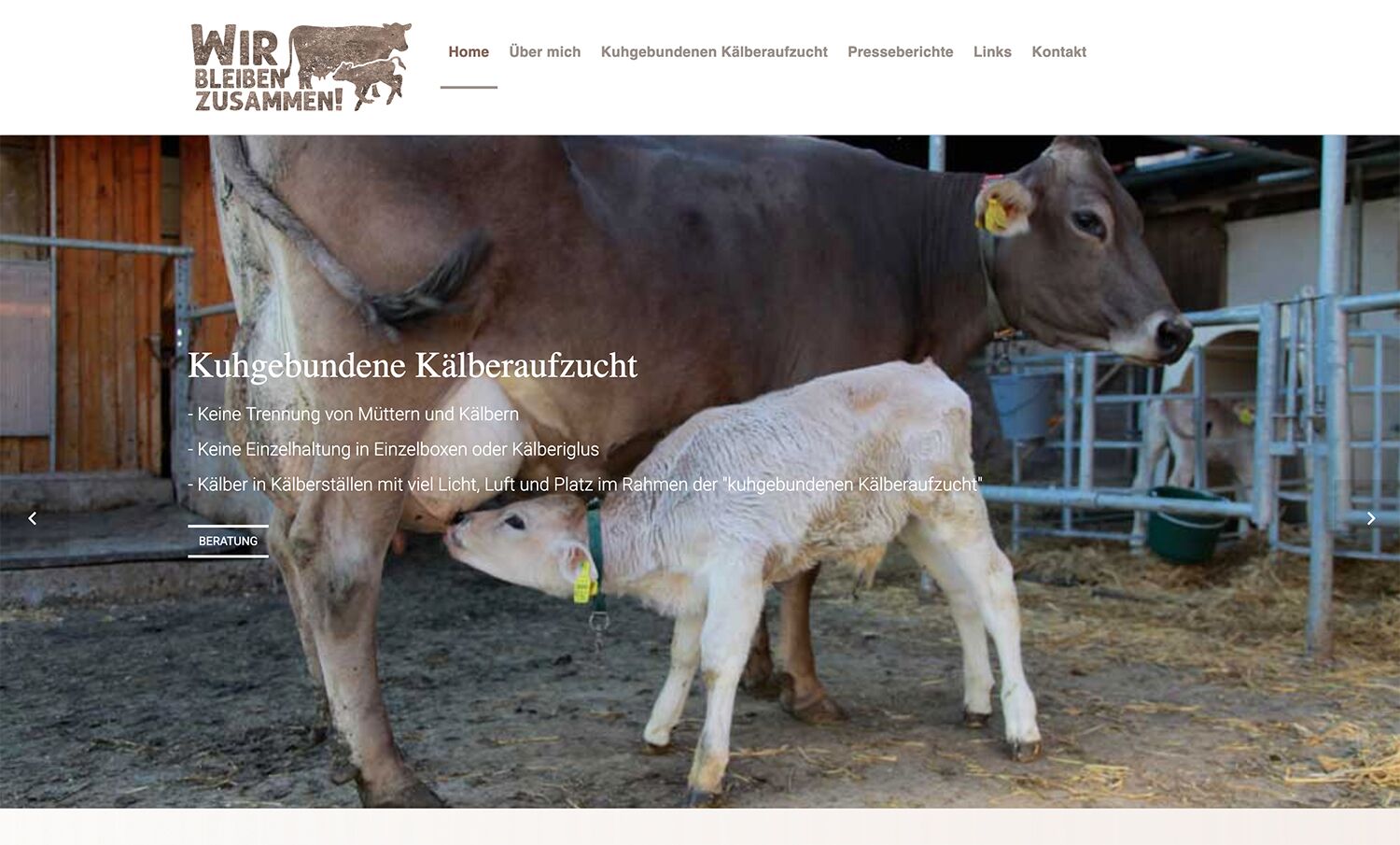 www.gabler-kuhgebunden.de - Wir bleiben zusammen! Kuhgebundene Kälberaufzucht